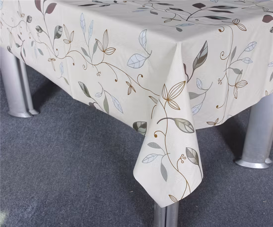 Nonwoven Technics and Plain Style PVC Tablecloth